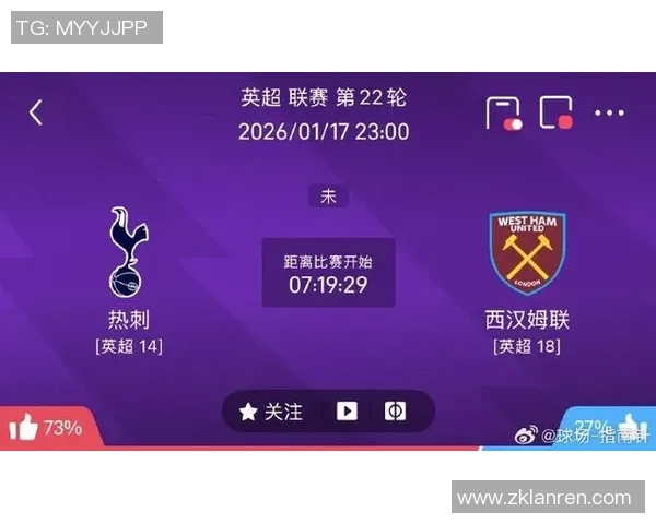 热刺主场迎战西汉姆 United 争夺英超积分榜关键位置